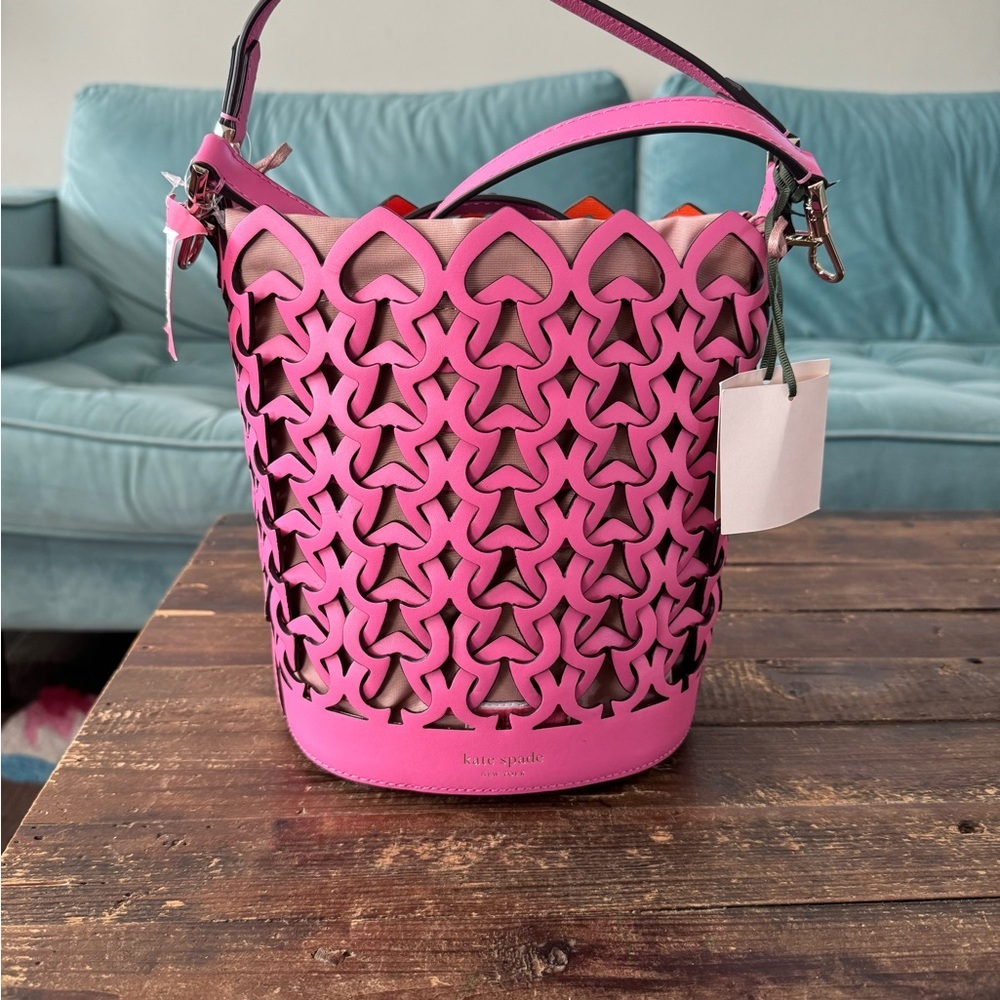 NWT Kate Spade Dorie small bucket bag in Hibiscus Tea - Picture 6 of 14